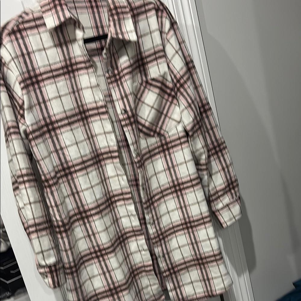 Even and Olivia Plaid Button-Up Shirt